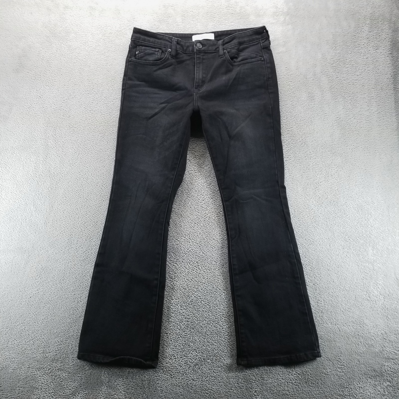 Kancan Jeans Womens 8 Black Bootcut High Rise Dark Wash Stretch Denim